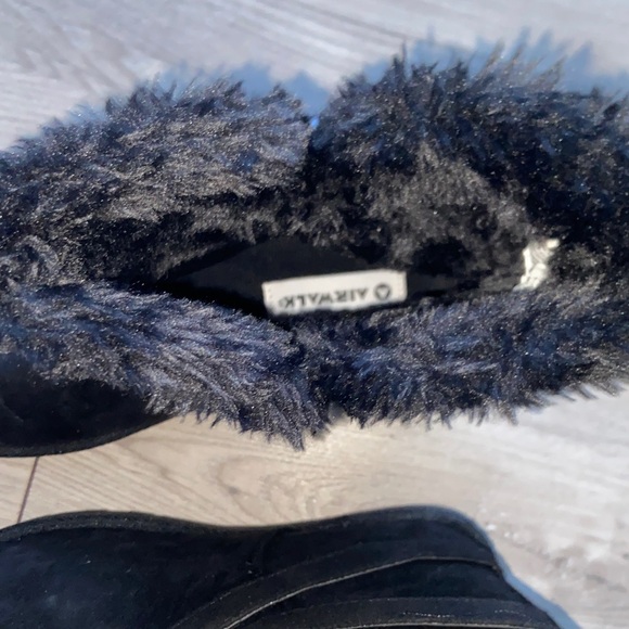 Airwalk Ankle Black Faux Fur Cozy Boots size 8 - Picture 7 of 8